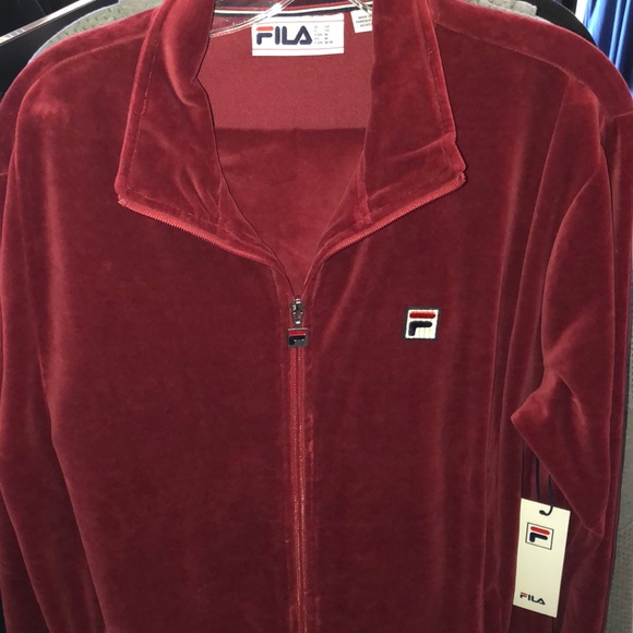 fila men's velour jacket